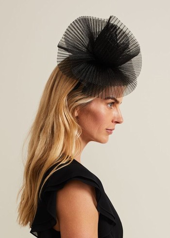 Phase Eight Freeform Flower Hats Black Australia | EP6134758